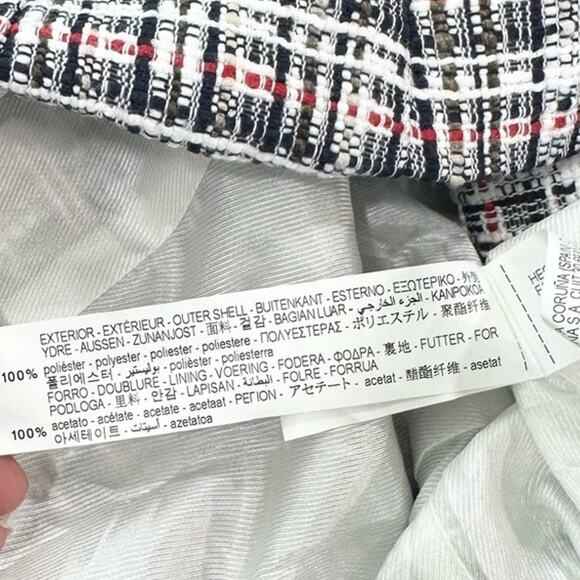 Zara Textured Double Tweed Breasted Blazer Classic Preppy Large - Picture 7 of 7